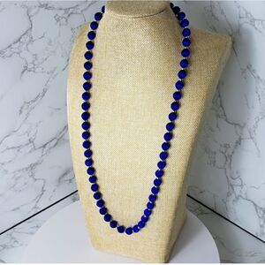 VINTAGE Satin Thread-Wrapped Bead Necklace